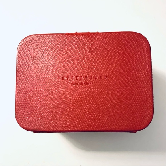 POTTERY BARN Red Leather Jewelry / Travel
Case - Picture 4 of 4